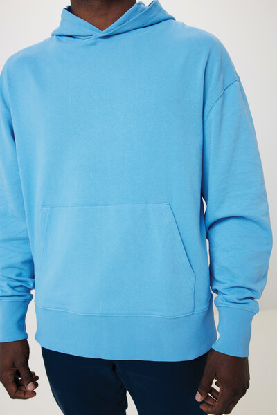 Mikina s kapucí Iqoniq Yoho relaxed fit z recykl. bavlny - Tranquil Blue / M