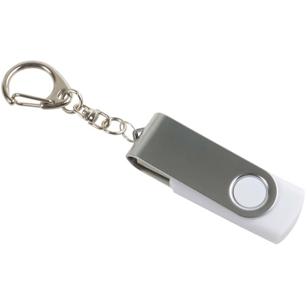 Swivel Usb Flash Drive 16 Gb In Abs /Metal (Usb Twister) - White