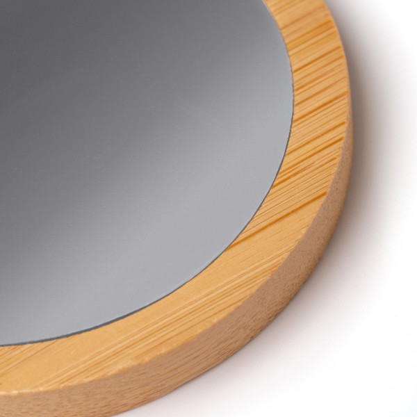 Personalized bamboo pocket mirror with eco packaging