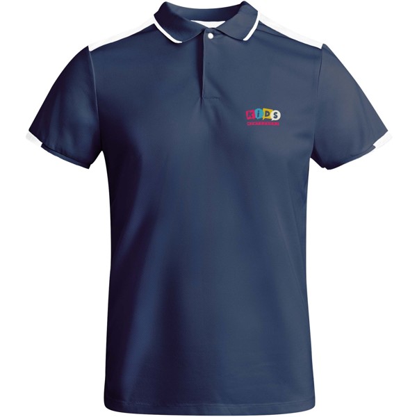 Polo sportiva a maniche corte da bambino Tamil - Blu navy / Bianco / 4