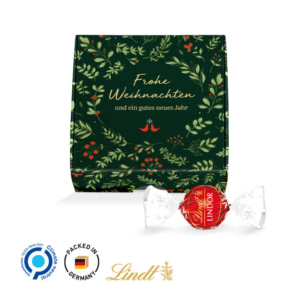 Klappbox S, Weiß / Lindt Lindor Milchkugeln, 50 G