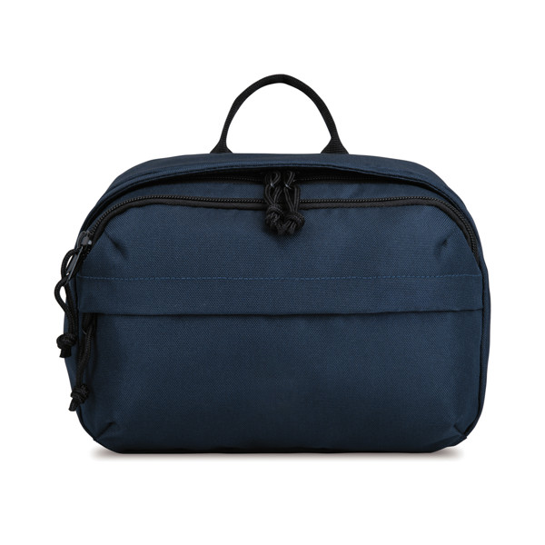 Trousse de toilette en rPET AWARE™ Renew - Bleu Marine