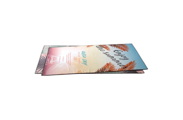 Quick dry beach towel 1000x1800mm without pouch - White/transparent