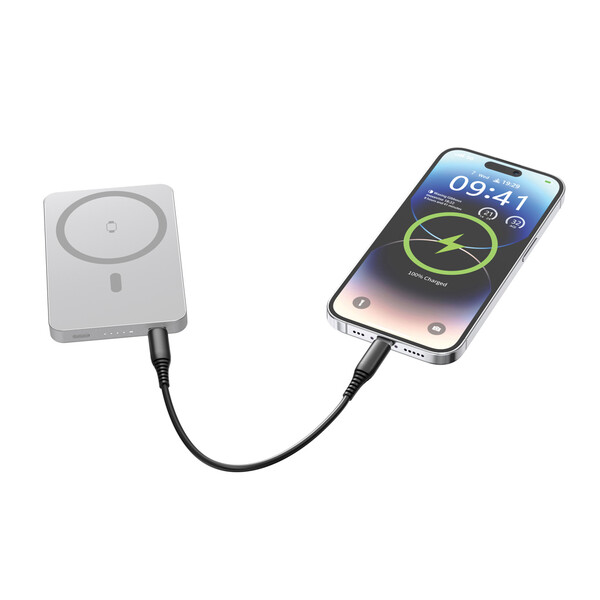 Urban Vitamin Marin 5000mAh magnetic 15W wireless powerbank - Zilver