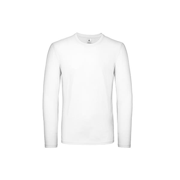 T-Shirt B&C #E150 Lsl - 100% Algodão (Investindo Em Better Cotton) - Branco / M
