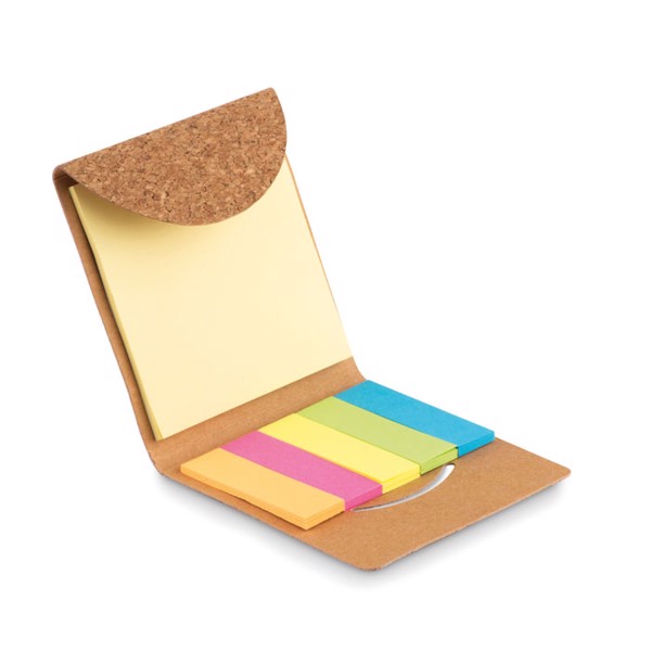 MB - Cork sticky note memo pad Foldcork