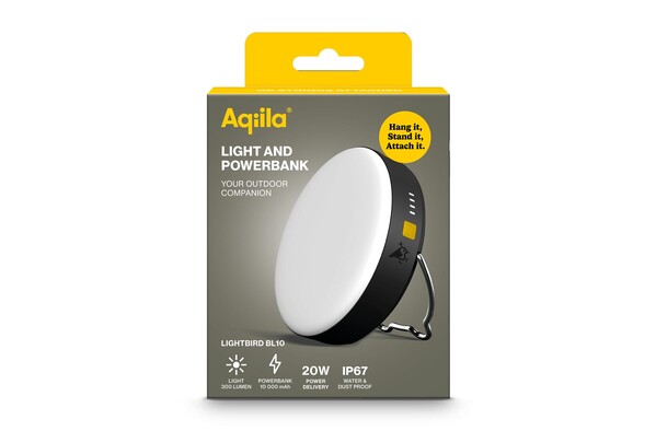 Lampe et batterie externe Aqiila Powerbird BL10, 10 000 mAh