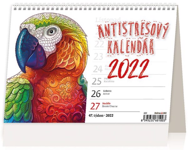 Týdenní kalendář Antistresový pracovní 2022