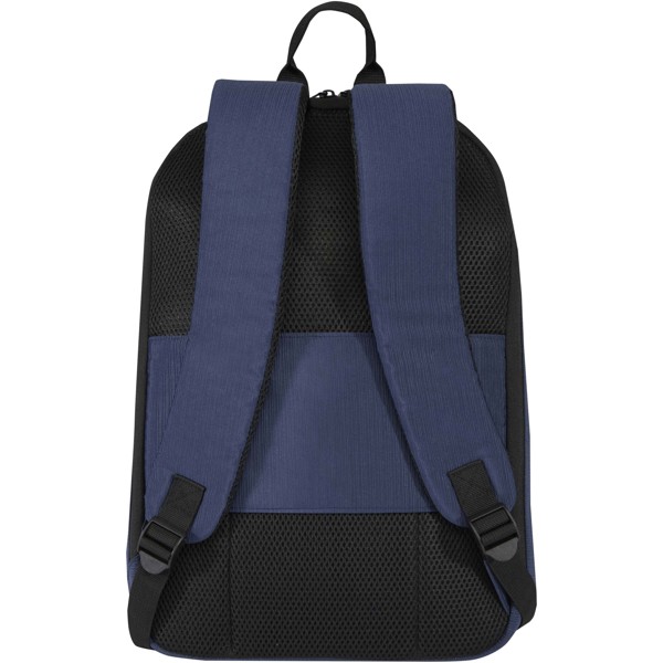 Sac à dos antivol pour ordinateur portable 15" Luma de 10 L en matériaux recyclés GRS - Marine