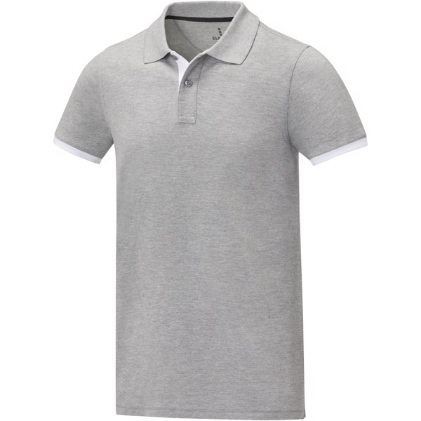 Polo Morgan da uomo bicolore a manica corta - Grigio melange / XL