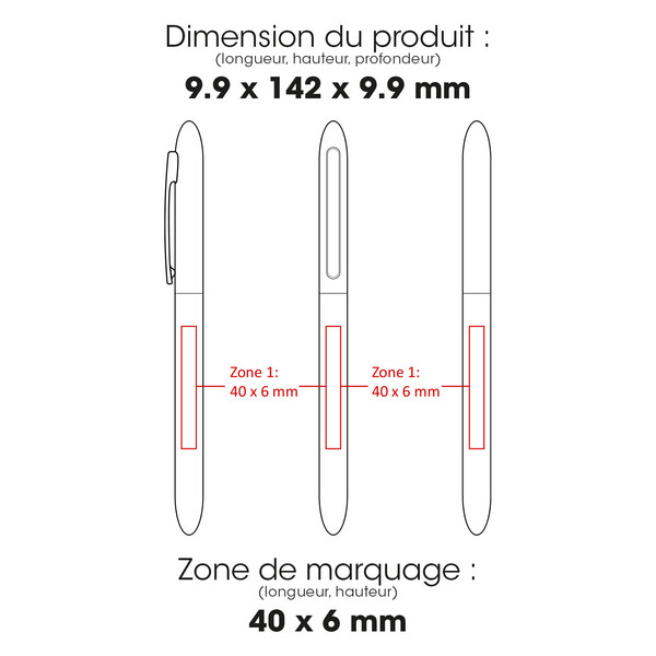 RETRO - BND183 - Stylo à bille en aluminium recyclé