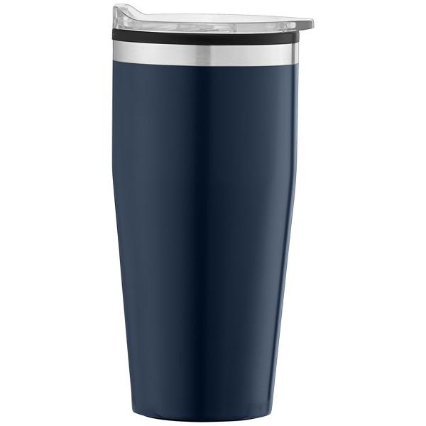 Jasper - Gobelet en acier inoxydable de 530 ml avec intérieur en plastique - Bleu marine / Laser