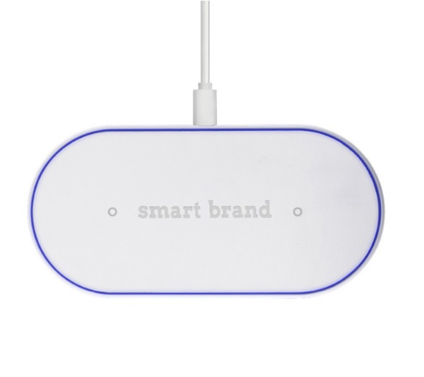 Double Wireless Fast Charger - WHITE