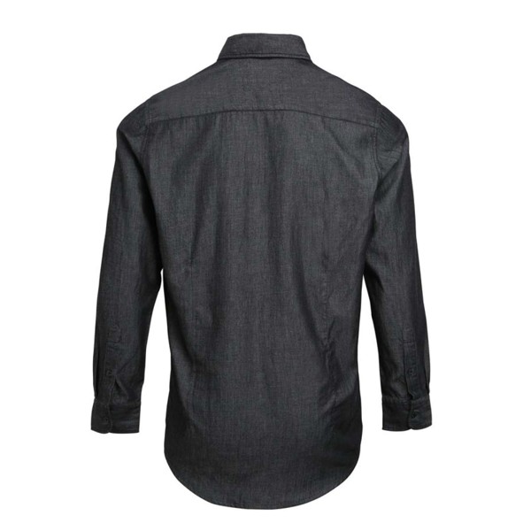 Men’S Jeans Stitch Denim Shirt - Black Denim / S