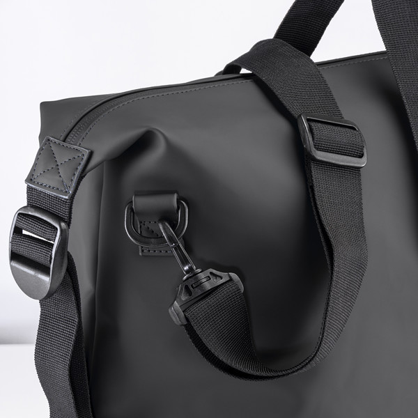 Wasserabweisende Reisetasche Aus Weichem Pu - Schwarz