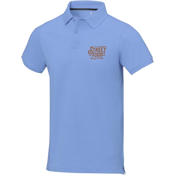 Polo de manga curta para homem de 200 g/m² Calgary - Azul claro / XXL