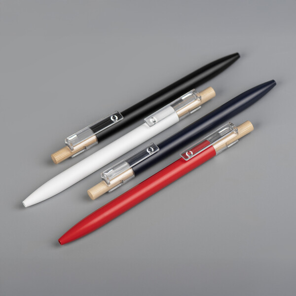 AAARR - BND185 - Stylo en aluminium recyclé, bambou FSC® et ABS recyclé