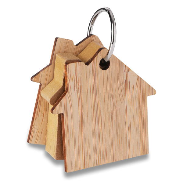 Homeland bamboo keychain with memo cards