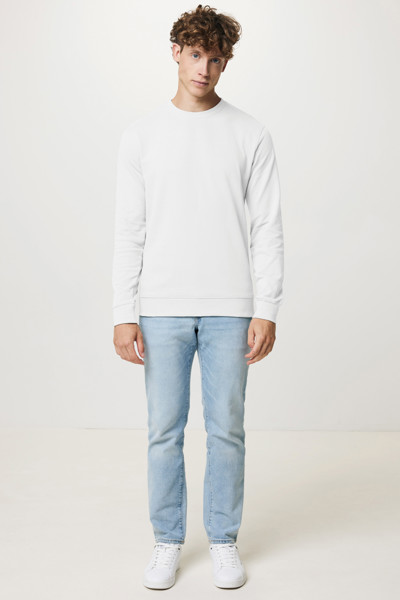 Sweater à col rond en coton recyclé IQONIQ Zion - Recycled White / XXL