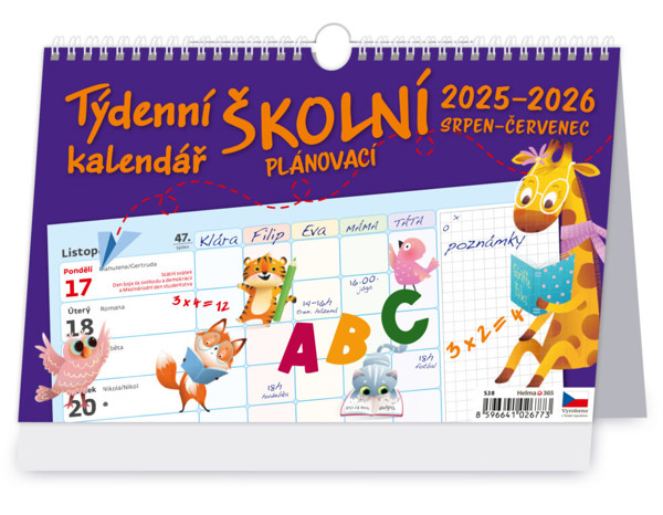 Plánovací stolní kalendář Školní plánovací 2026