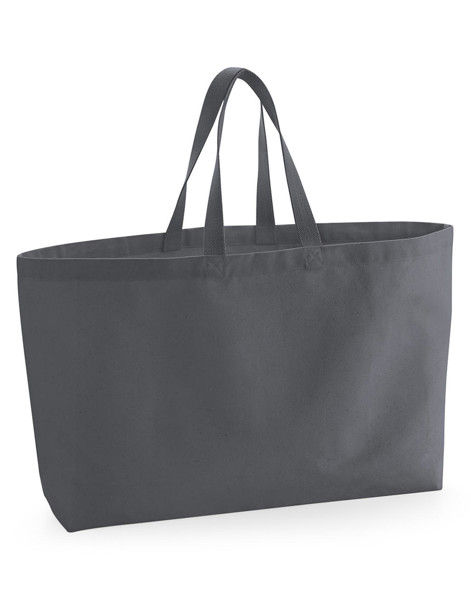 Oversized Canvas Tote Bag - Graphite Grey / ONE SIZE