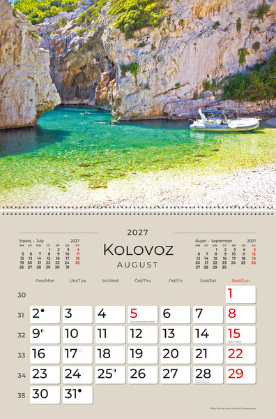 Preklopni zidni kalendar – Čudesna Hrvatska