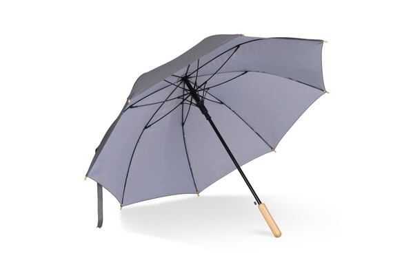 Stick umbrella 25” R-PET straight handle auto open - Grey