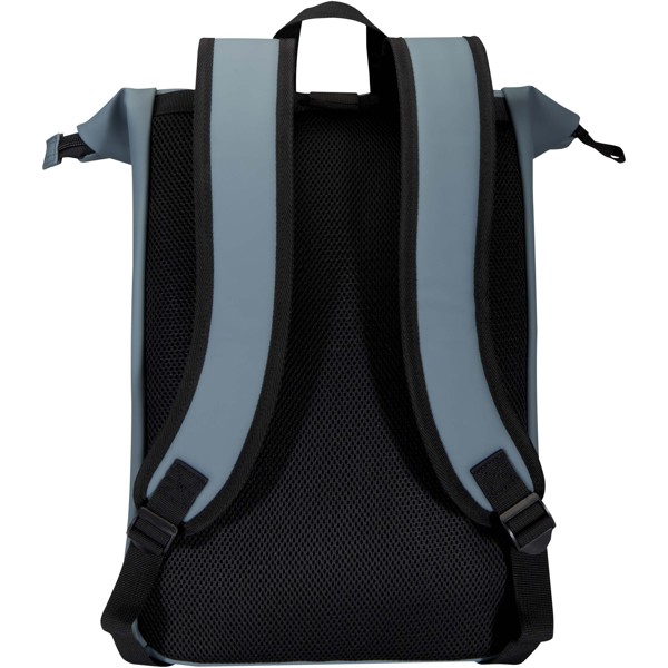 Mochila de enrolar reciclada GRS de 15" e 18 L "Resi Plus" - Azul hale