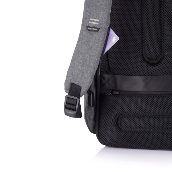 Bobby Hero Regular, Anti-theft backpack - Grey / Black