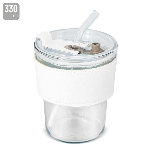 330 ML GLASS WITH STRAW “DELICATESSEN”