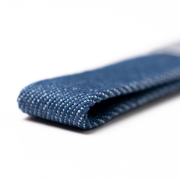 Personalized denim fabric keyring