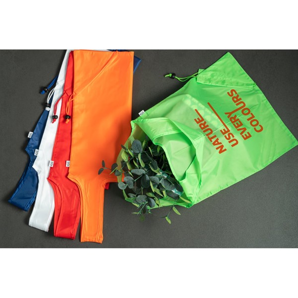 BEIRA. 190T recycled polyester (100% rPET) foldable bag - White