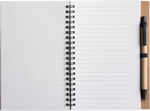 Notitieboek Stella | Gerecycled karton | Gelinieerd | Balpen - geel