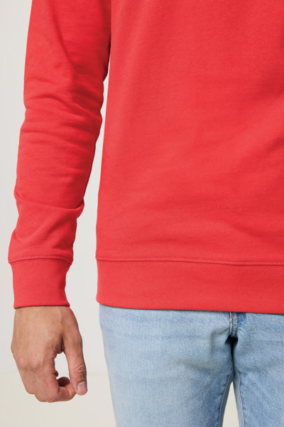 Sweater à col rond en coton recyclé Iqoniq Zion - Luscious Red / L