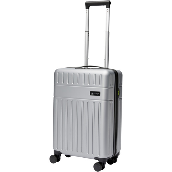 Valise cabine Rover de 20" et 40 L recyclée GRS - Argent