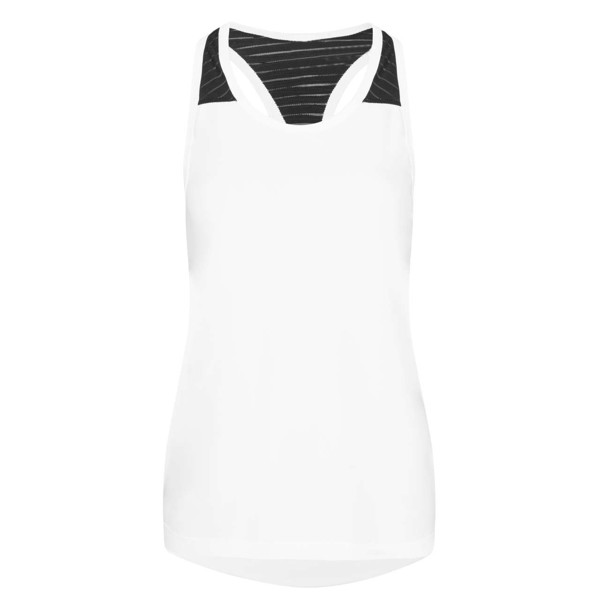 Women's Cool Smooth Workout Vest - Arctic White / Jet Black / XS