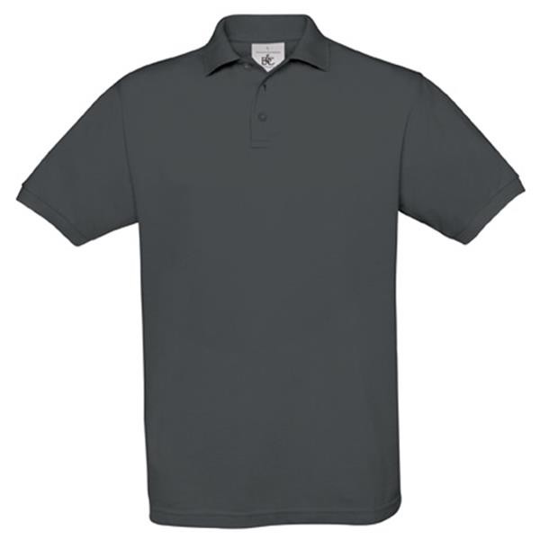 Polo B&C Safran 180G - 100% Algodão (Investindo Em Better Cotton) - Cinza Escuro / S