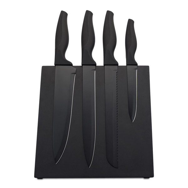 Akita set of knives on a magnetic block - Black
