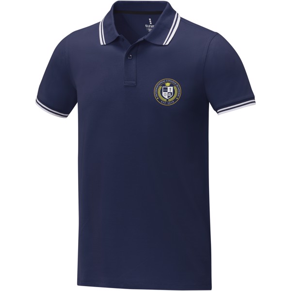 Polo tipping da uomo a manica corta da 200 g/m² Amarago - Navy / XS
