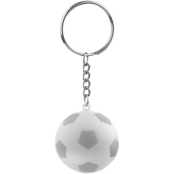 Fotbalový přívěsek na klíče Striker - Stříbrný / Bílá