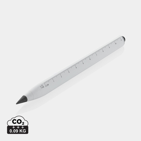 Eon RCS recycled aluminum infinity multitasking pen - White