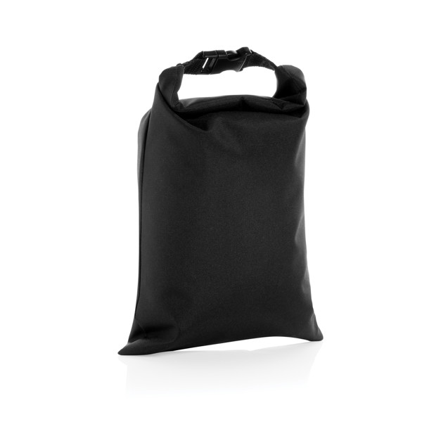 Snackstrap  AWARE™ RPET– skladateľná desiatová taška 30x20CM - Čierna