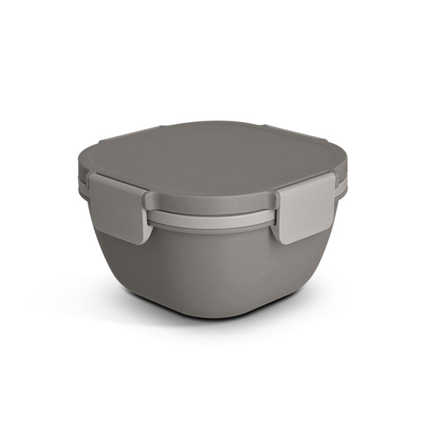BOITE A REPAS (LUNCH BOX) MULTI-COMPARTIMENTS AVEC FOURCHETTE - Gris