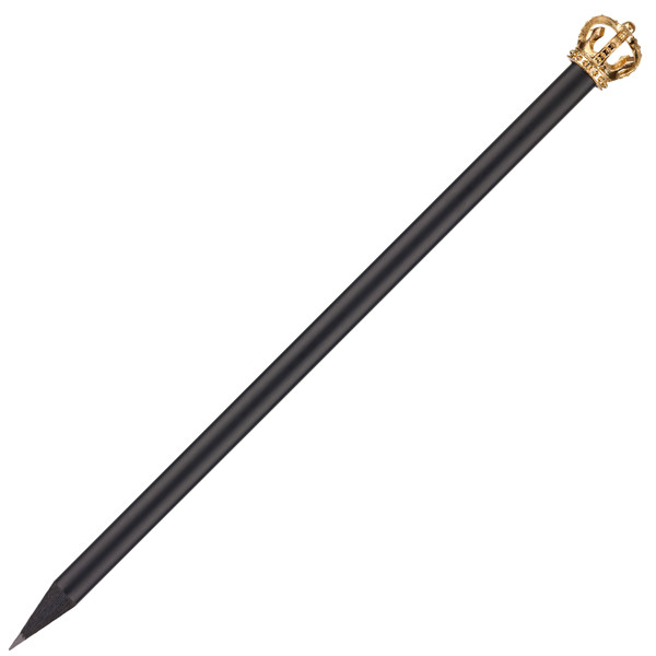 Bleistift mit Metallkrone - Gold (Kaiser / Krone)