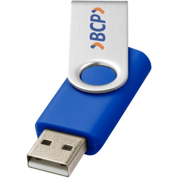 Clé USB rotative basique - Bleu royal / 4GB