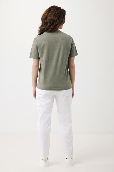 T-shirt coupe boxy en coton recyclé IQONIQ Teide - Heather Green / L