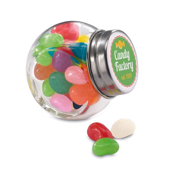 Beandy glass jar,jelly beans,40g candies