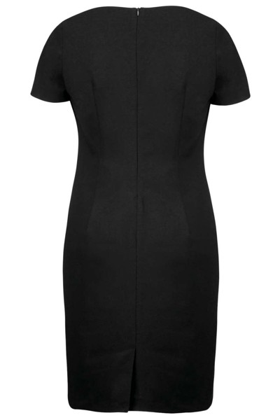 Short-Sleeved Dress - Black / 36