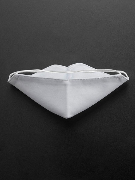 Mascherina individuale con elastici alla nuca - White / S