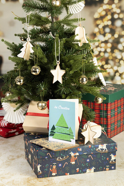 Carte de Noël FestiCard, étoile - Naturelle